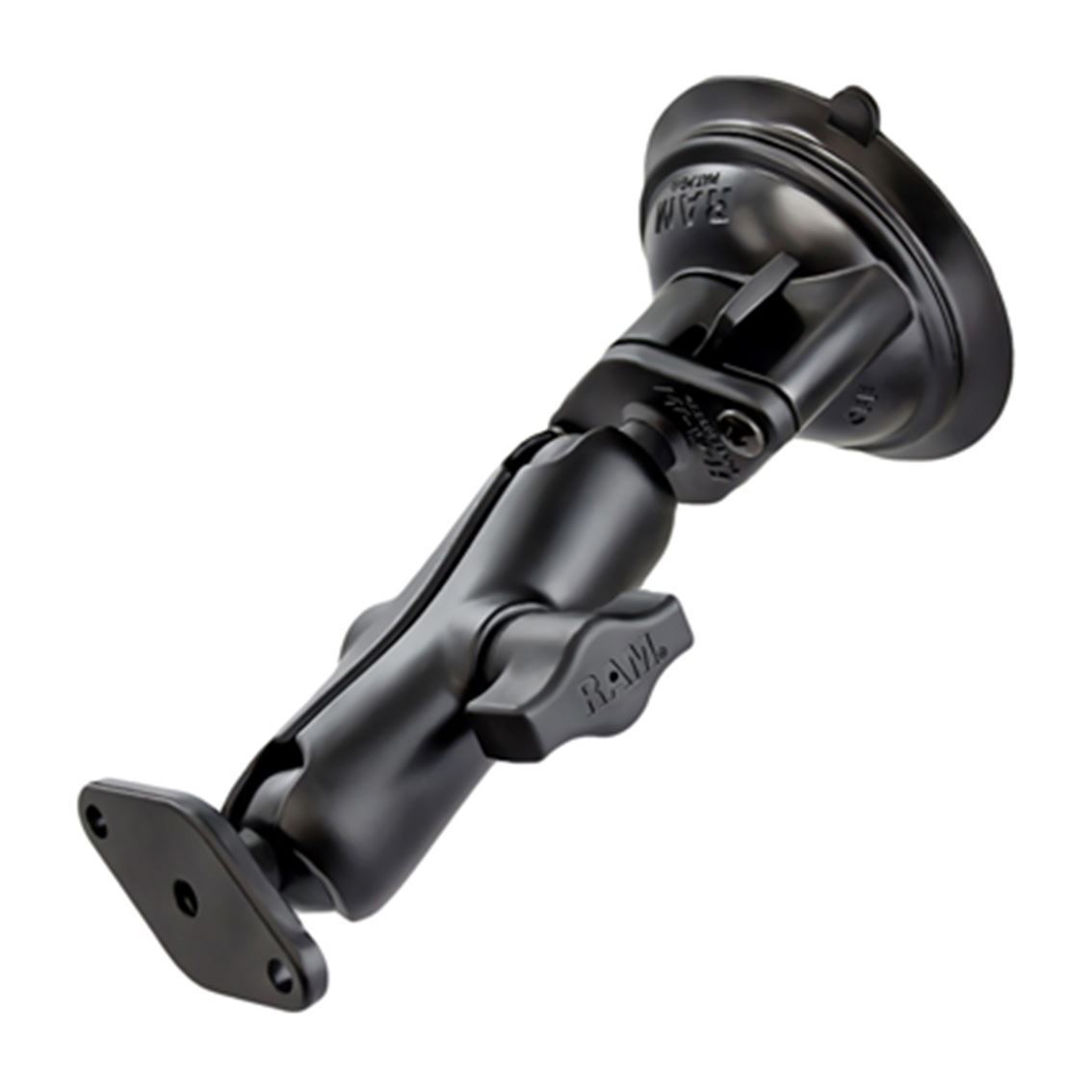 Ram twist and lock suction cup mount with tru-flex screws