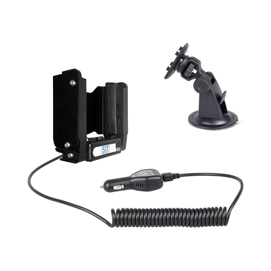 TC51 / TC56 / TC52 / TC57 With Bumper Charging Cradle - Cig Plug, Curly Cable and Standard Mount Bundle