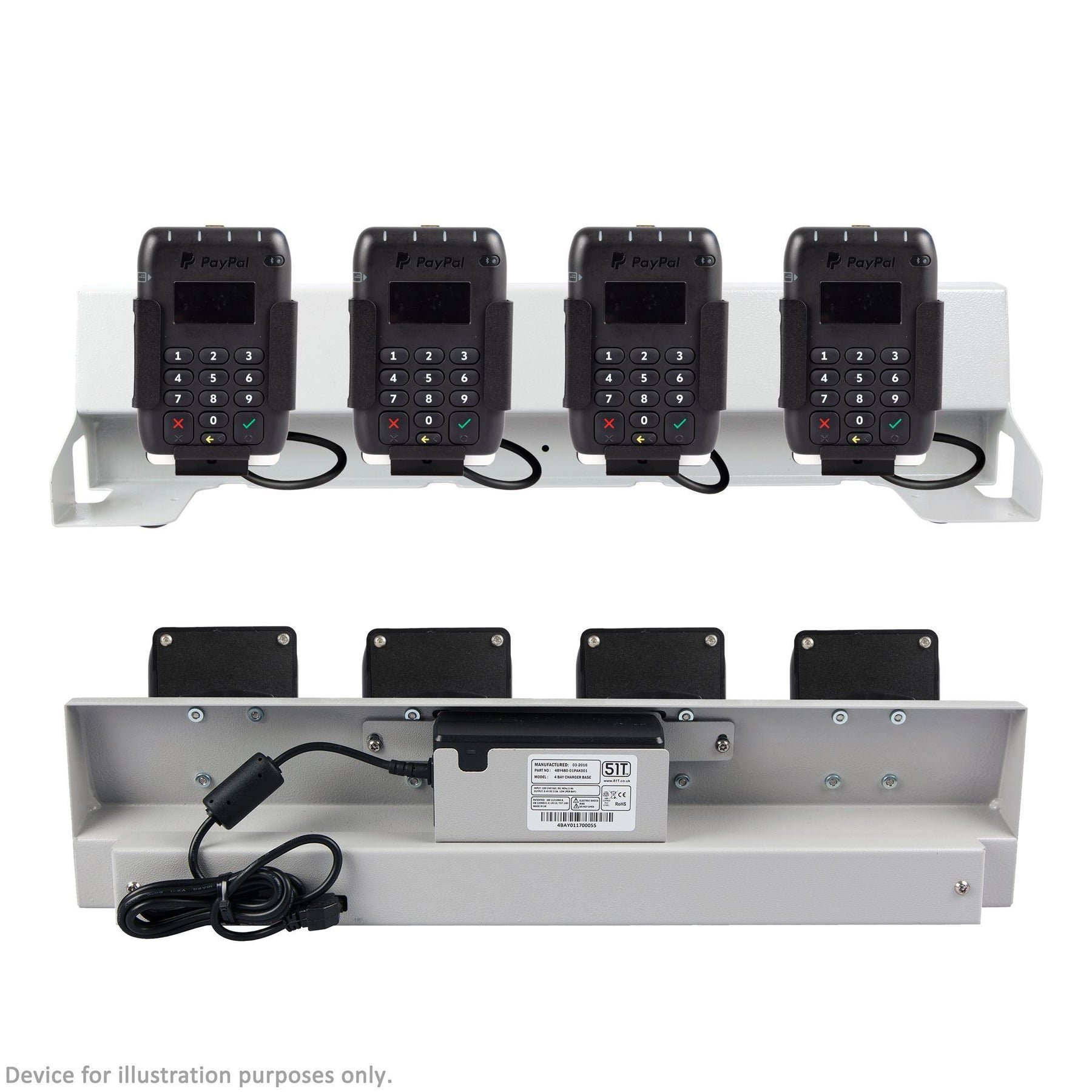 PayPal Card Reader Charging Cradle - 4 Bay Unit